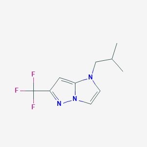 molecular formula C10H12F3N3 B13334837 1-isobutyl-6-(trifluoromethyl)-1H-imidazo[1,2-b]pyrazole 