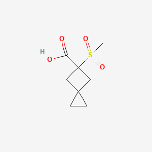 molecular formula C8H12O4S B13334870 5-Methanesulfonylspiro[2.3]hexane-5-carboxylic acid 