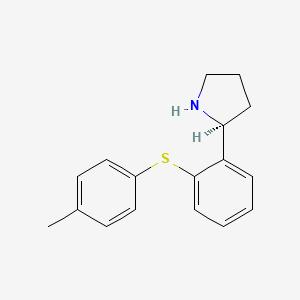 molecular formula C17H19NS B13334881 (S)-2-(2-(p-Tolylthio)phenyl)pyrrolidine 