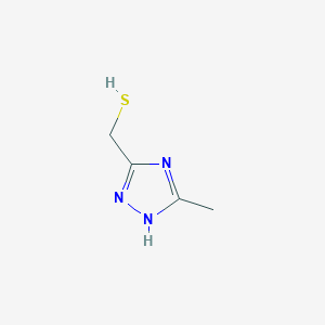 molecular formula C4H7N3S B13334892 (5-Methyl-4H-1,2,4-triazol-3-yl)methanethiol 