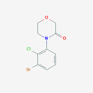 molecular formula C10H9BrClNO2 B13334909 4-(3-Bromo-2-chloro-phenyl)-morpholin-3-one 