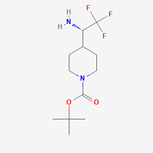 tert-Butyl (S)-4-(1-amino-2,2,2-trifluoroethyl)piperidine-1-carboxylate