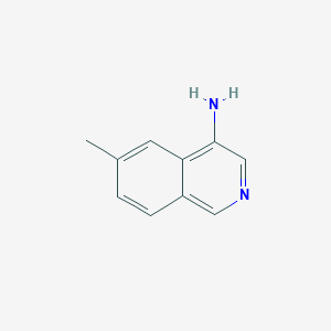 molecular formula C10H10N2 B13334967 6-Methylisoquinolin-4-amine 