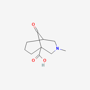 molecular formula C10H15NO3 B13334975 3-Methyl-9-oxo-3-azabicyclo[3.3.1]nonane-1-carboxylic acid 