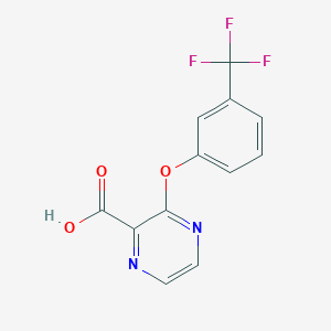 molecular formula C12H7F3N2O3 B1333502 3-[3-(三氟甲基)苯氧基]吡嗪-2-羧酸 CAS No. 518057-62-0