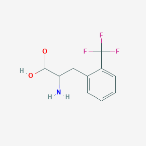 B1333503 2-Amino-3-(2-(trifluoromethyl)phenyl)propanoic acid CAS No. 3832-73-3