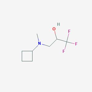 molecular formula C8H14F3NO B13335075 3-(Cyclobutyl(methyl)amino)-1,1,1-trifluoropropan-2-ol 