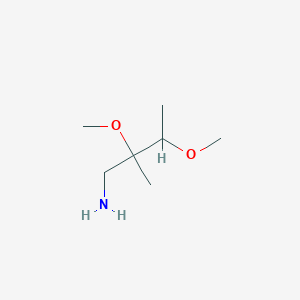 molecular formula C7H17NO2 B13335087 2,3-Dimethoxy-2-methylbutan-1-amine 