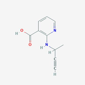 molecular formula C10H10N2O2 B13335094 2-[(But-3-yn-2-yl)amino]pyridine-3-carboxylic acid 