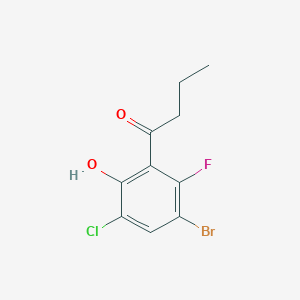 1-(3-Bromo-5-chloro-2-fluoro-6-hydroxyphenyl)butan-1-one