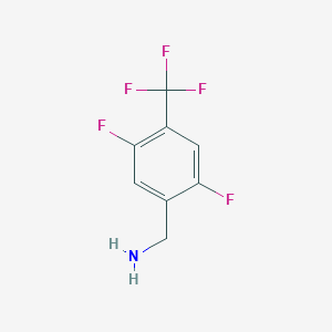 molecular formula C8H6F5N B13335155 (2,5-Difluoro-4-(trifluoromethyl)phenyl)methanamine 