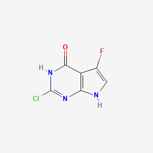 2-chloro-5-fluoro-3H,4H,7H-pyrrolo[2,3-d]pyrimidin-4-one