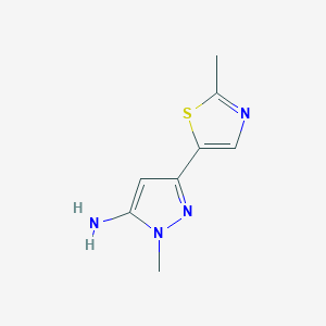 1-Methyl-3-(2-methyl-1,3-thiazol-5-yl)-1H-pyrazol-5-amine