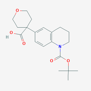 4-(1-(tert-Butoxycarbonyl)-1,2,3,4-tetrahydroquinolin-6-yl)tetrahydro-2H-pyran-4-carboxylic acid