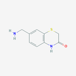 molecular formula C9H10N2OS B13335226 7-(Aminomethyl)-2H-benzo[b][1,4]thiazin-3(4H)-one 