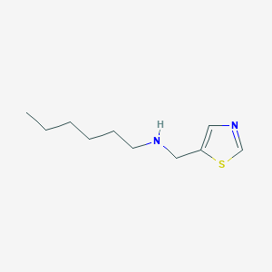 molecular formula C10H18N2S B13335233 Hexyl(1,3-thiazol-5-ylmethyl)amine 