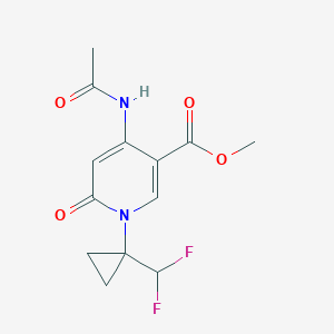 Methyl 4-acetamido-1-(1-(difluoromethyl)cyclopropyl)-6-oxo-1,6-dihydropyridine-3-carboxylate