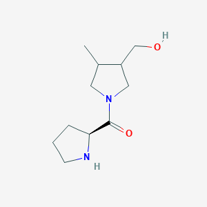 molecular formula C11H20N2O2 B13335258 1-(L-Prolyl)-3-(hydroxymethyl)-4-methylpyrrolidine 