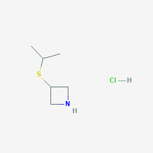 molecular formula C6H14ClNS B13335265 3-(Isopropylthio)azetidine hydrochloride 