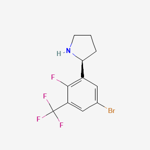 (S)-2-(5-Bromo-2-fluoro-3-(trifluoromethyl)phenyl)pyrrolidine