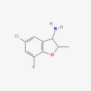 5-Chloro-7-fluoro-2-methyl-2,3-dihydro-1-benzofuran-3-amine