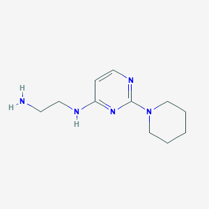 molecular formula C11H19N5 B13335342 N1-(2-(piperidin-1-yl)pyrimidin-4-yl)ethane-1,2-diamine 