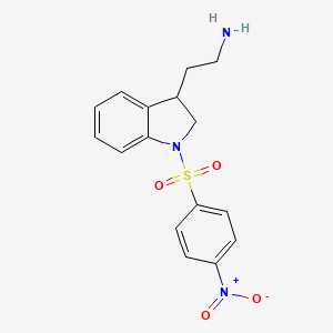 2-[1-(4-Nitrobenzenesulfonyl)-2,3-dihydro-1H-indol-3-yl]ethan-1-amine