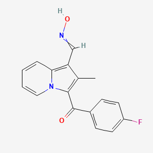 molecular formula C17H13FN2O2 B1333538 3-(4-Fluoro-benzoyl)-2-methyl-indolizine-1-carbaldehyde oxime 