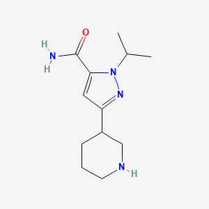 1-isopropyl-3-(piperidin-3-yl)-1H-pyrazole-5-carboxamide