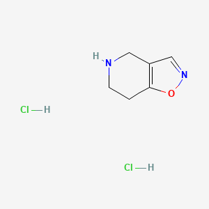 molecular formula C6H10Cl2N2O B13335404 4,5,6,7-Tetrahydroisoxazolo[4,5-c]pyridine dihydrochloride 