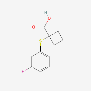 1-[(3-Fluorophenyl)sulfanyl]cyclobutane-1-carboxylic acid