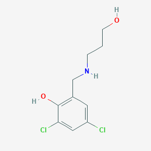 2,4-Dichloro-6-{[(3-hydroxypropyl)amino]methyl}phenol