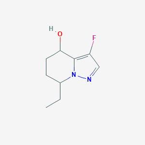 molecular formula C9H13FN2O B13335453 7-Ethyl-3-fluoro-4,5,6,7-tetrahydropyrazolo[1,5-a]pyridin-4-ol 