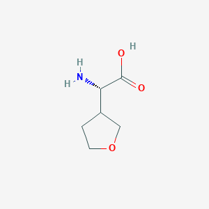 molecular formula C6H11NO3 B13335481 (2S)-2-Amino-2-(oxolan-3-yl)acetic acid 