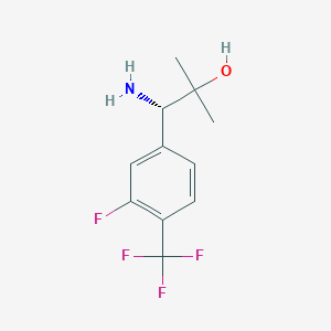 (S)-1-Amino-1-(3-fluoro-4-(trifluoromethyl)phenyl)-2-methylpropan-2-ol