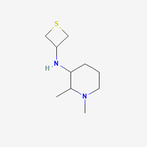 molecular formula C10H20N2S B13335519 1,2-Dimethyl-N-(thietan-3-yl)piperidin-3-amine 