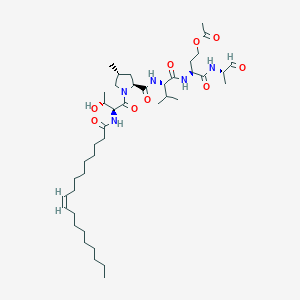 molecular formula C42H73N5O9 B13335539 Cavinafungin A 