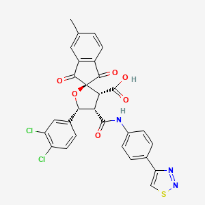 Spiro[3-carboxy-4-{(4-[1,2,3]thiadiazol-4-YL-phenyl)-amino-carbonyl}-5-[3,4-dichloro-phenyl]-tetrahydrofuran-2,2'-5-methyl-indan-1,3-dione]