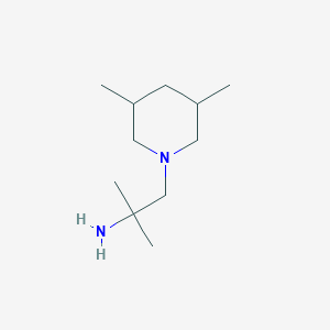 molecular formula C11H24N2 B13335571 1-(3,5-Dimethylpiperidin-1-yl)-2-methylpropan-2-amine 