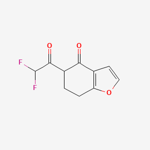 molecular formula C10H8F2O3 B13335578 5-(2,2-Difluoroacetyl)-4,5,6,7-tetrahydro-1-benzofuran-4-one 