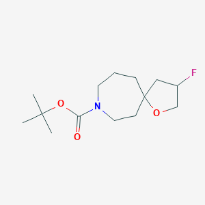 molecular formula C14H24FNO3 B13335597 tert-Butyl 3-fluoro-1-oxa-8-azaspiro[4.6]undecane-8-carboxylate 