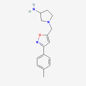 1-{[3-(4-Methylphenyl)-1,2-oxazol-5-yl]methyl}pyrrolidin-3-amine