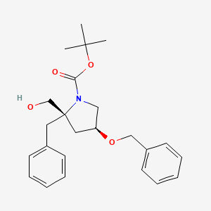 tert-Butyl (2S,4S)-2-benzyl-4-(benzyloxy)-2-(hydroxymethyl)pyrrolidine-1-carboxylate