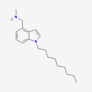 molecular formula C19H30N2 B13335644 Methyl[(1-nonyl-1H-indol-4-yl)methyl]amine 