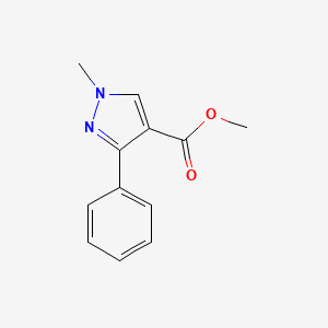 molecular formula C12H12N2O2 B13335683 methyl 1-methyl-3-phenyl-1H-pyrazole-4-carboxylate CAS No. 90145-22-5