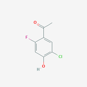 molecular formula C8H6ClFO2 B13335698 1-(5-Chloro-2-fluoro-4-hydroxyphenyl)ethan-1-one 