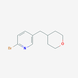 2-Bromo-5-((tetrahydro-2H-pyran-4-yl)methyl)pyridine