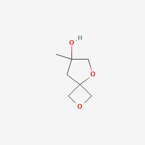 molecular formula C7H12O3 B13335719 7-Methyl-2,5-dioxaspiro[3.4]octan-7-ol 