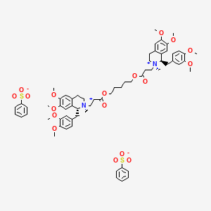 Rac-(1R,2R,1'R,2'S)-2,2'-(pentane-1,5-diylbis(oxy(3-oxopropane-3,1-diyl)))bis(1-(3,4-dimethoxybenzyl)-6,7-dimethoxy-2-methyl-1,2,3,4-tetrahydroisoquinolinium) bisbenzenesulfonate