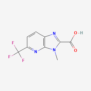 molecular formula C9H6F3N3O2 B13335768 3-Methyl-5-(trifluoromethyl)-3H-imidazo[4,5-B]pyridine-2-carboxylic acid 